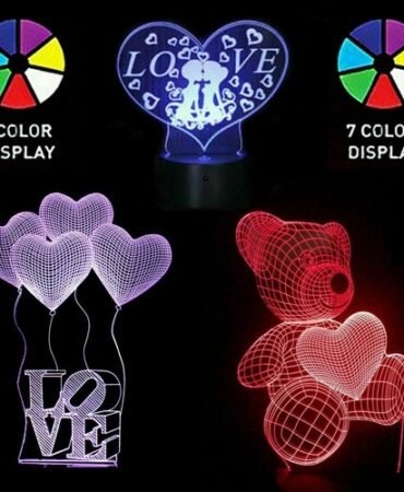 LED Light Gift Fit Her Girlfriend Wife Woman Mom Love Teddy Bear Decor & ❤️Heart