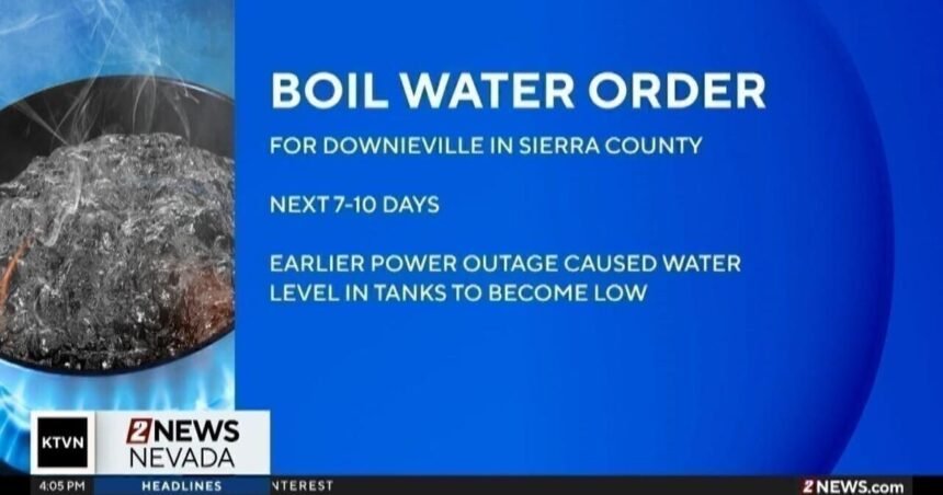 Boil water order in Downieville | California News | 2news.com