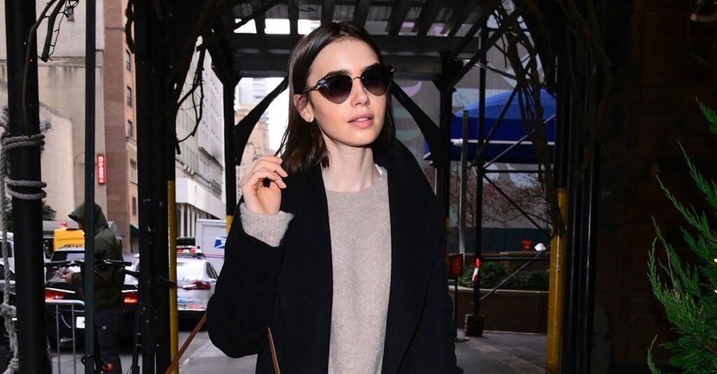 Lily Collins Wore This Flat-Shoe Trend With Lounge Pants