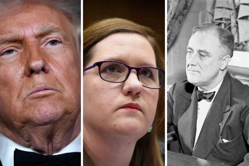 L-R-President-Donald-Trump-Rebecca-Slaughter-FTC-President-Franklin-D.-Roosevelt.jpg Donald Trump Could Be Handed More Power by Supreme Court