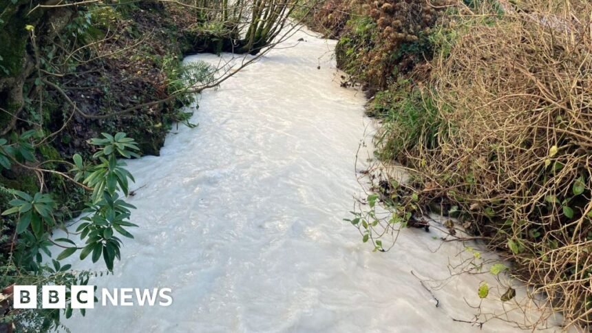 Discharge data review after stream in Coombe turns white