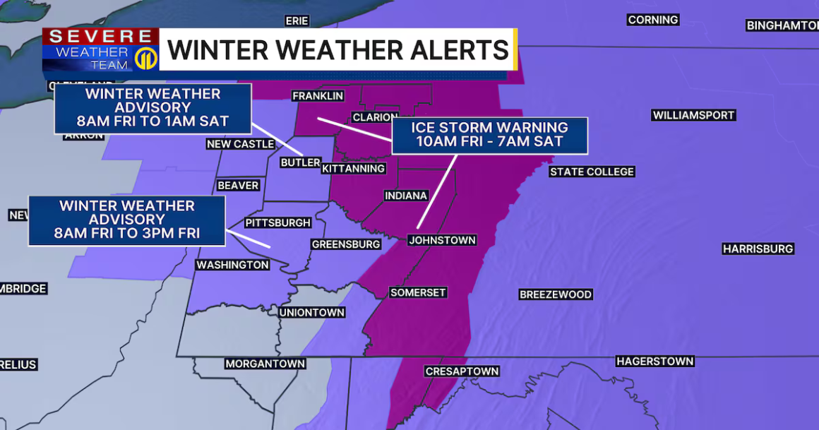 Freezing rain could bring hazardous travel conditions amid Ice Storm Warning