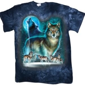 Men's Tie Dye T-shirt Wolves Wolf Pack Wolf Moon Design Graphic Tee Mens Gifts