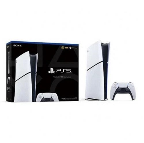 Sony PS5 Slim Digital Edition 1TB White Video Game Console With Extra Controller