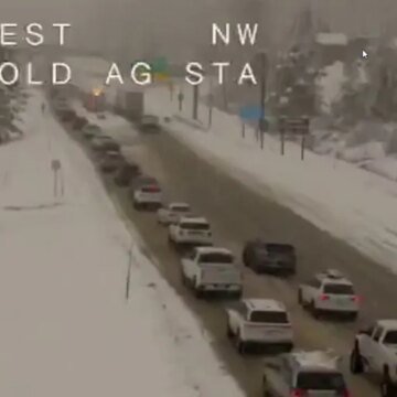 Winter conditions cause spinouts, heavy backups on California highway lanes | Fox News Video