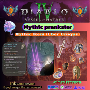 🔥 Diablo 4 Season 11 🔥Nightmare Dungeon Run: Mythic Prankster Treasure Breach