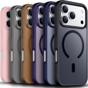 For iPhone 17 Pro Max Case 17 Air 16 Phone Cover Shockproof Frost+Tempered Glass