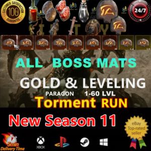 🔥DIABLO 4 SEASON 11 SC🔥Power Level Boss Mats GOLD GLYPH PIT RUN🔥Virtual Item