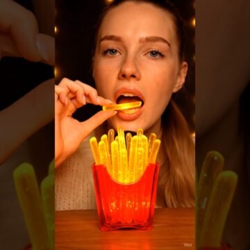 Real or AI? – Glass Fries ASMR 🍟✨ | Ultra Realistic Fast Food Sounds – #shorts