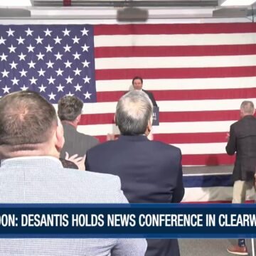 Florida Gov. Ron DeSantis is holding a news conference in Clearwater with U.S. Rep. Anna Paulina Luna. No additional details were provided by the governor's office. https://www.wfla.com/news/pinellas-county/gov-desantis-holds-news-conference-in-clearwater/ | WFLA News Channel 8