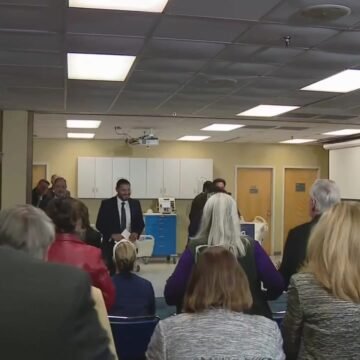 Governor Ron DeSantis is speaking alongside the Florida commissioner of education on Tuesday.