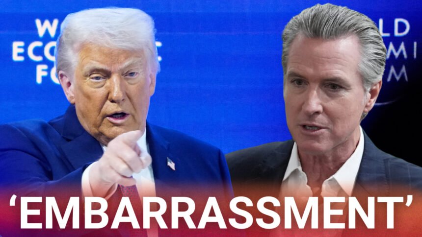 US President Donald Trump has launched a scathing attack on California Governor Gavin Newsom.