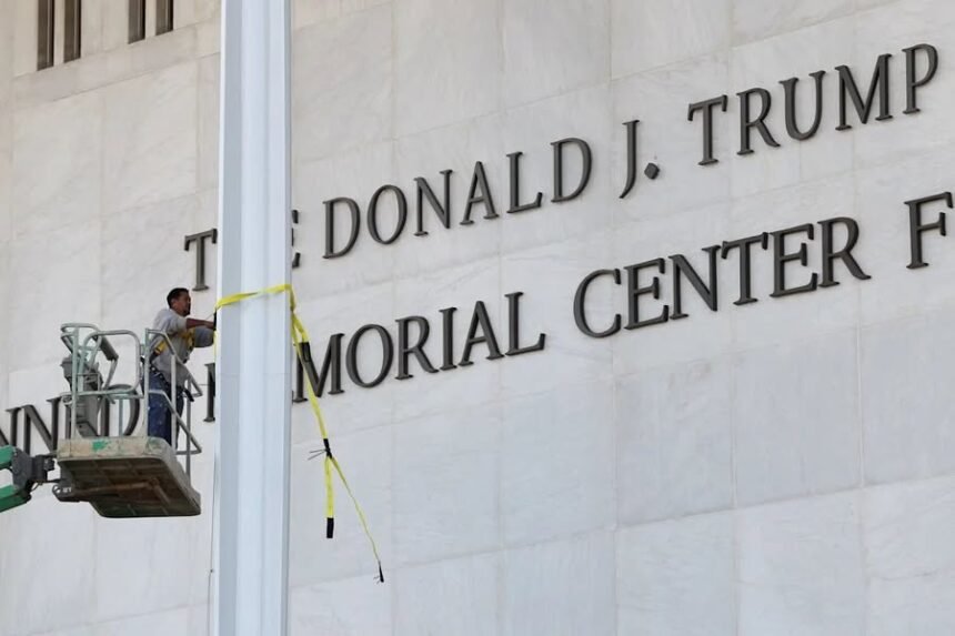 Democrats are fighting to remove Trump's name from the Kennedy Center, and pushing to …