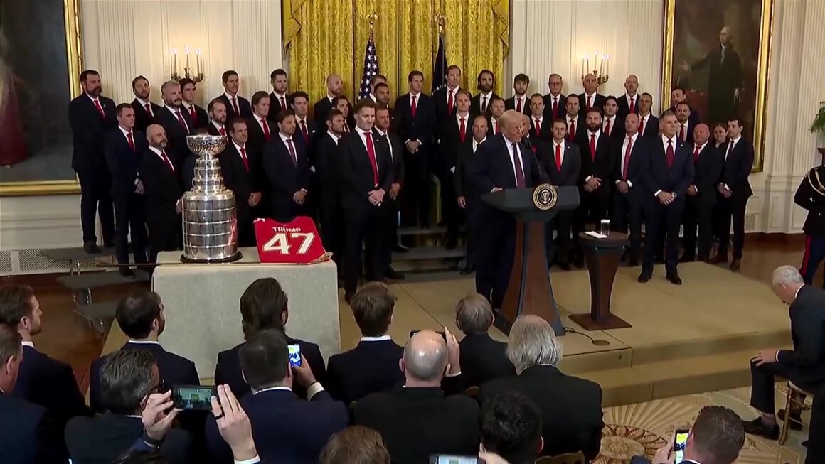 US President Donald Trump honored two-time NHL champions, the Florida Panthers, at the …