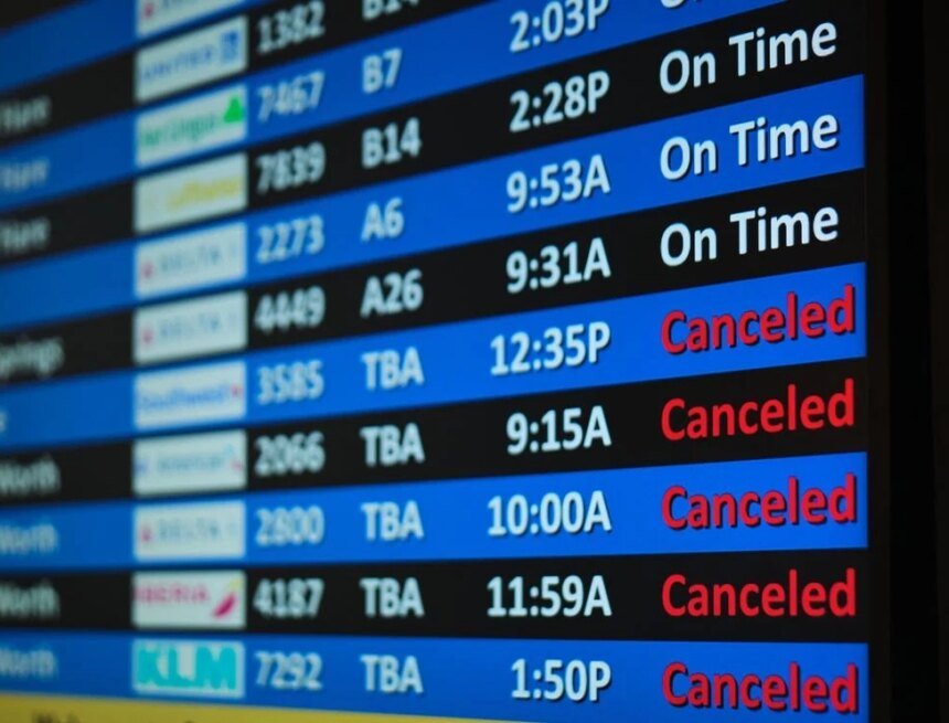 Winter storm impacts sunny South Florida airports, causing mass flight cancellations