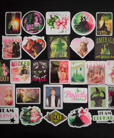 Wicked Movie Musical Stickers Galinda Elphaba Wizard Of Oz Shiz Emerald City