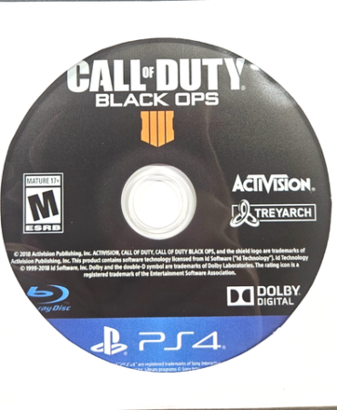 Call of Duty Black Ops 4 (PS4) PLAYSTATION 4 GOOD!!! DISC ONLY!!!