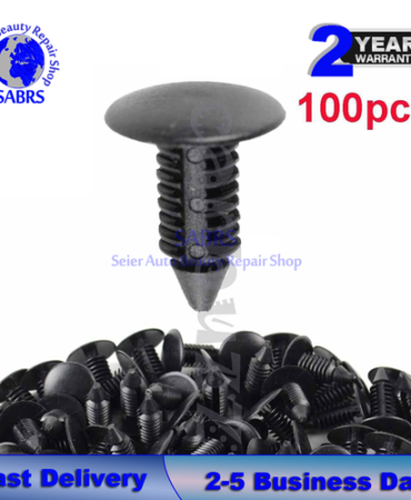 100 BLACK NYLON CHRISTMAS TREE CLIPS For GM 1595864 1605396 AUTO BODY FASTENERS