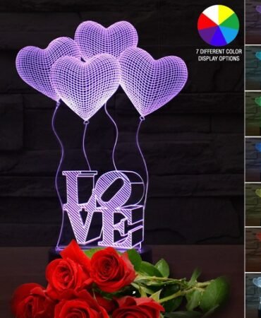LED Light Gift for Girlfriend Wife Woman Mom Daughter Her Birthday - Love Hearts