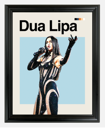 Dua Lipa Sports Art Framed Photo by Thomas Maxwell