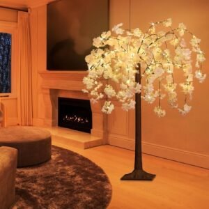 4ft Cherry Blossom Tree Lights LED Artificial Lighted Trees for Party Christmas