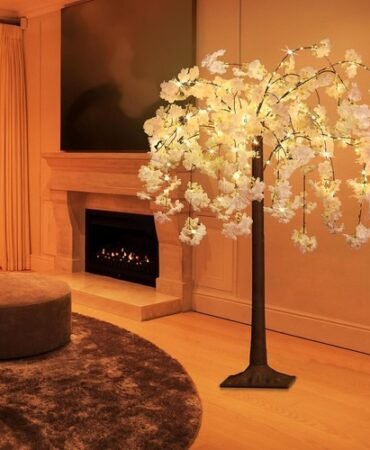 4ft Cherry Blossom Tree Lights LED Artificial Lighted Trees for Party Christmas