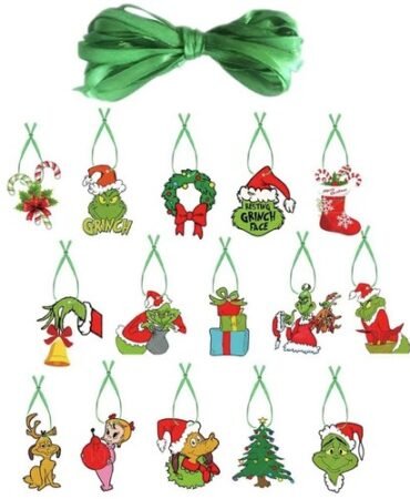 32 Piece Merry Christmas Grinch Ornaments Tree Hanging Decoration Figure Pendant