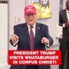 President Trump orders ‘Hamburgers for all’ at a Texas Whataburger