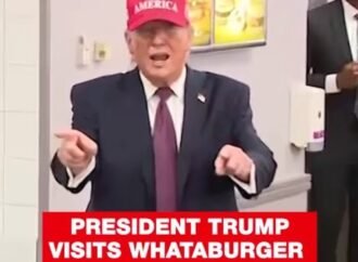 President Trump orders ‘Hamburgers for all’ at a Texas Whataburger
