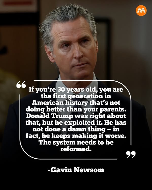 California Gov. Gavin Newsom said on Saturday that 30-year-olds today are the first … – Facebook