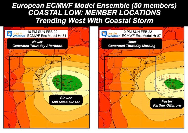 Sunday Night Snow Forecast Challenge With Stronger Trend On European Model