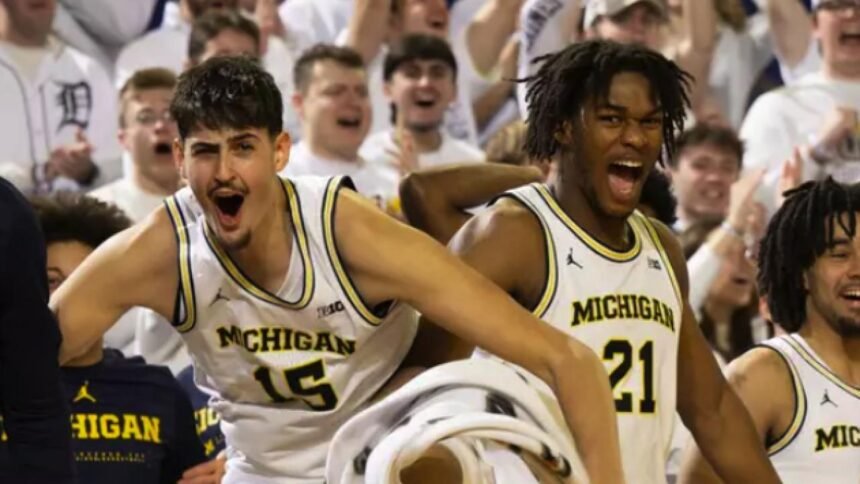 Michigan rolls as other ranked teams flounder on Tuesday night in men’s hoops