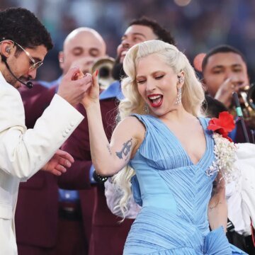 Lady Gaga Celebrates Being Guest in Bad Bunny Super Bowl Halftime Show