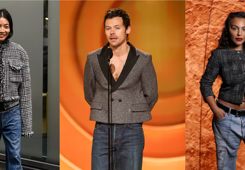 Wearing A Tweed Jacket With Jeans Is Trending in 2026