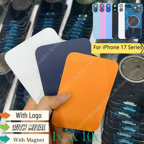 For iPhone17 17 Air 17 Pro Max Lot Back Glass Replacement With Metal Magnet