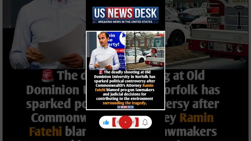 BACKLASH AFTER DA BLAMES ODU SHOOTING ON GUN POLITICS #virginia #norfolk #uspolitics #crimenews #usa