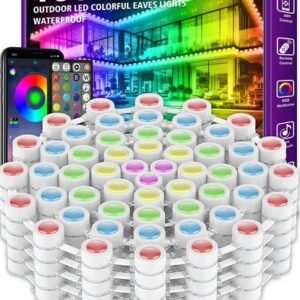 150FT RGB Outdoor Waterproof Lights with App Remote Music Sync for Holiday Chris