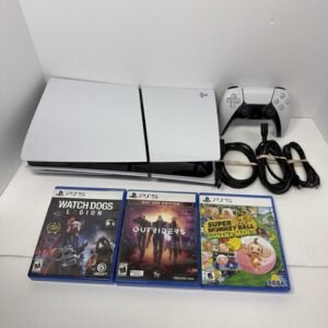 playstation 5 slim disc edition 1tb Cfi-2015 W/ Cables 2 Dualsense & 3 Game MINT