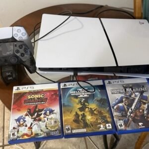 Pre-owned Sony PS5 Playstation 5 SLIM+2 Controllers+3 games+Charging Station