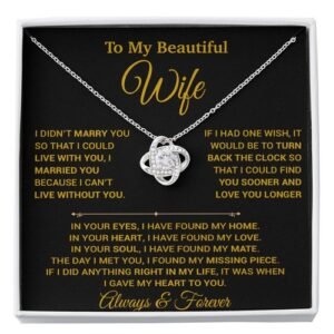 To My Wife Necklace, Christmas Gifts For Women, Anniversary Gift For Wife