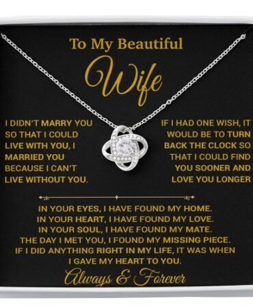 To My Wife Necklace, Christmas Gifts For Women, Anniversary Gift For Wife