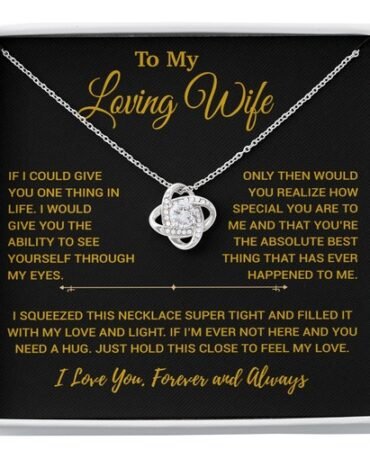 To My Loving Wife Necklace, Vanlentines Gifts For Women, Anniversary Gift