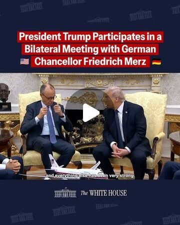 President Donald J. Trump and German Chancellor Friedrich Merz meet in the Oval Office …
