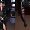 Barbara Palvin Steps Out in Glove-style Heels for the Fila Show