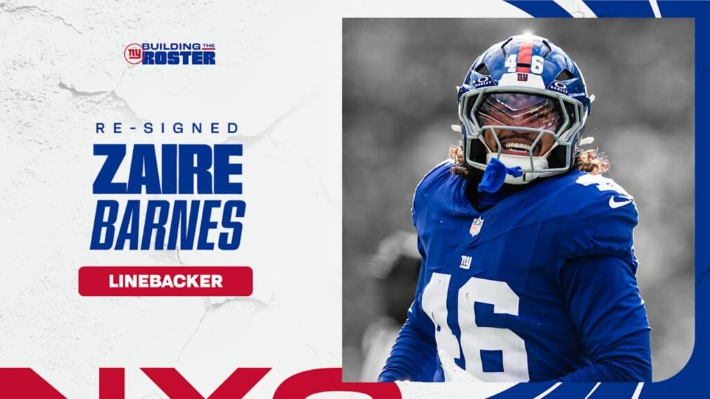Giants re-sign linebacker Zaire Barnes