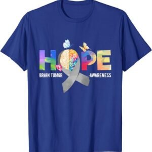 Gift Brain Tumor Survivor Hope Ribbon Awareness Unisex T-Shirt
