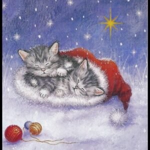 Greeting Card - Cat Kitten - Christmas 0968