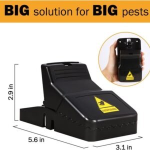 6 Pack Large Mouse Traps Killer Reusable Snap Trap for Rat Mice Gophers Chipmunk