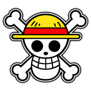One Piece Skull Mugiwara Flag #1 Pirate Sticker Waterproof Vinyl Decal Die-Cut