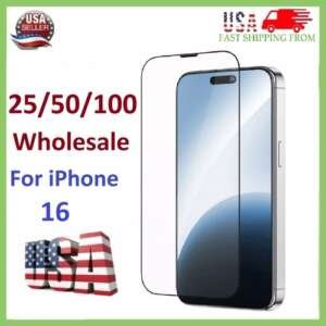 Wholesale Bulk Lot Tempered Glass Screen Protector For iPhone 13 14 15 16 17 Pro